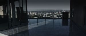 Toits Vertige. Aménagement terrasse sur toit avec végétation et dalles sur plots pour le Reine-Elizabeth Montréal,