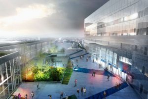 Les Toits Vertige. Conception de toit vert et toit-terrasse pour le Complexe des sciences de l'Université de Montréal.